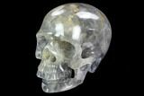 Carved Smoky Quartz Crystal Skull #127567-2